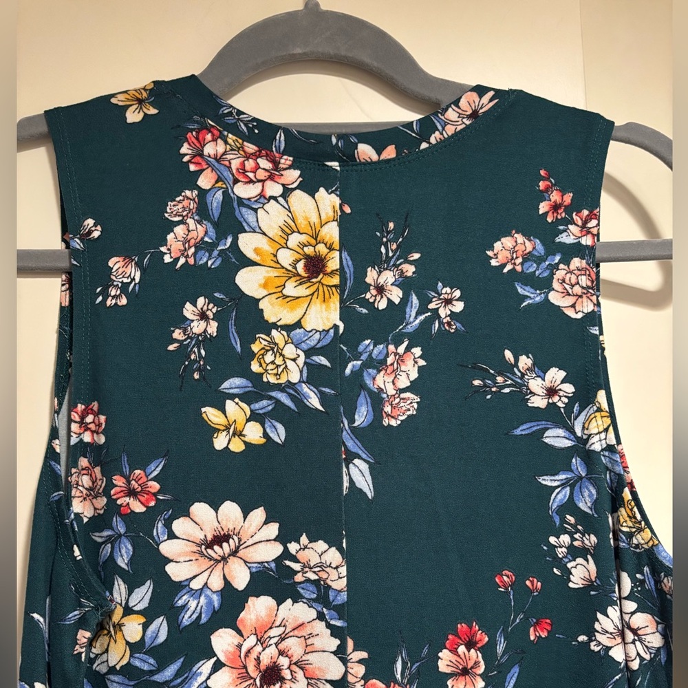 Floral Knit Tank Dress - Picture 2 of 8